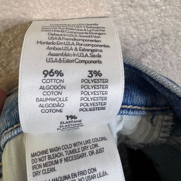 NEW Mother The Weekender Fray Mid Rise FIare Jeans Size 29 Glow Up Blue Denim - Picture 12 of 16